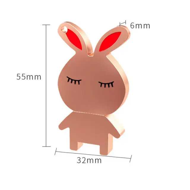 OOVOV USB Stick Flash Drive,USB 2.0 Jump Drive Thumb Drive Pen Drive Bulk Memory Sticks,Robot Rabbit People Shape