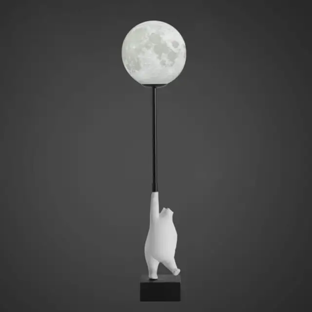 OOVOV Moon Lamp 3D Printed Moon Table Light Night Light for Kids Gift Creative Cartoon Planet Desk Lamp for Childrens Boy and Girl Living Room