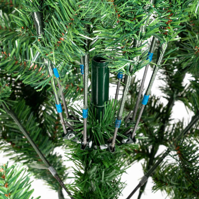 OOVOV 10Pcs Artificial Christmas Trees Mini Pine Tree with Snow Wood Base Decor 4.5CM