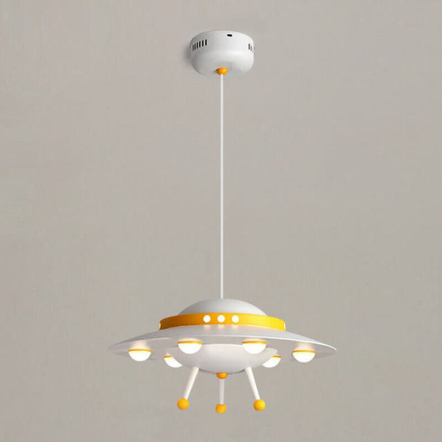 OOVOV Cartoon Childrens Room Pendant Lights Creative UFO Pendant Lamp Chandelier with LED Light Sources for Kids Room Bedroom Boys Room