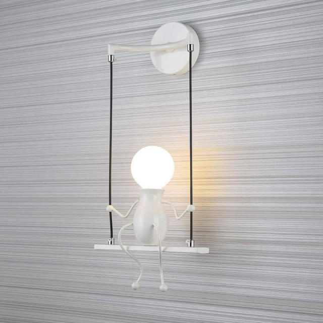 Wall Lights-Creative Little People Swing Wall Light Fixtures