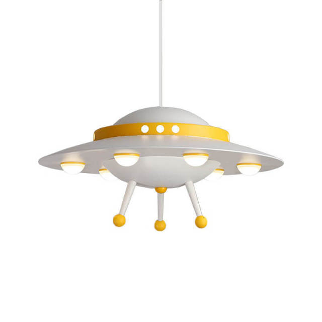 OOVOV Cartoon Childrens Room Pendant Lights Creative UFO Pendant Lamp Chandelier with LED Light Sources for Kids Room Bedroom Boys Room