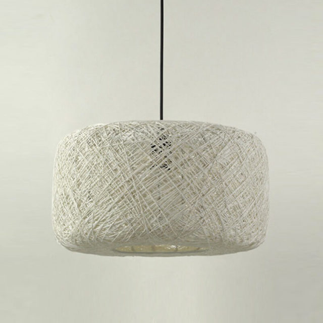 OOVOV Pendant Light Creative Bird Nest Pendant Lamps With Beige Rattan Lampshade 16&quot;D Natural Twine