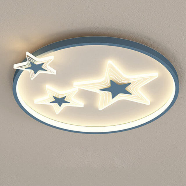 OOVOV Cartoon Star Child Ceiling Lights 16 inch Creative Ceiling Lamp Include 25W LED Light Sources for Baby Room Kids Bedroom Ceiling Light