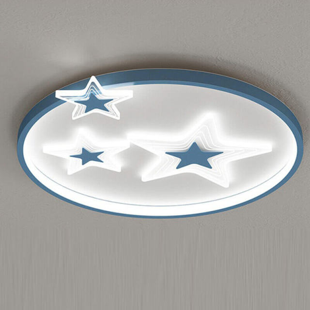 OOVOV Cartoon Star Child Ceiling Lights 16 inch Creative Ceiling Lamp Include 25W LED Light Sources for Baby Room Kids Bedroom Ceiling Light