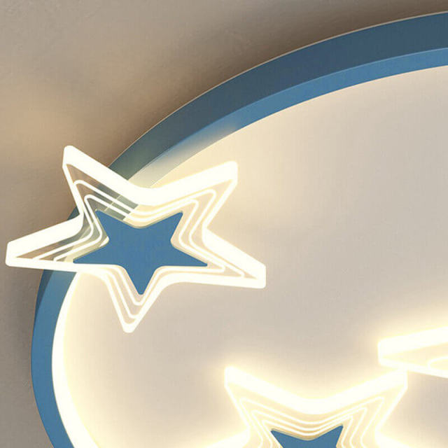 OOVOV Cartoon Star Child Ceiling Lights 16 inch Creative Ceiling Lamp Include 25W LED Light Sources for Baby Room Kids Bedroom Ceiling Light