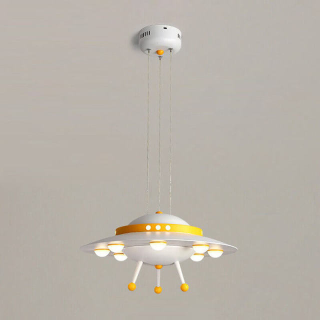 OOVOV Cartoon Childrens Room Pendant Lights Creative UFO Pendant Lamp Chandelier with LED Light Sources for Kids Room Bedroom Boys Room