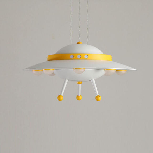 OOVOV Cartoon Childrens Room Pendant Lights Creative UFO Pendant Lamp Chandelier with LED Light Sources for Kids Room Bedroom Boys Room