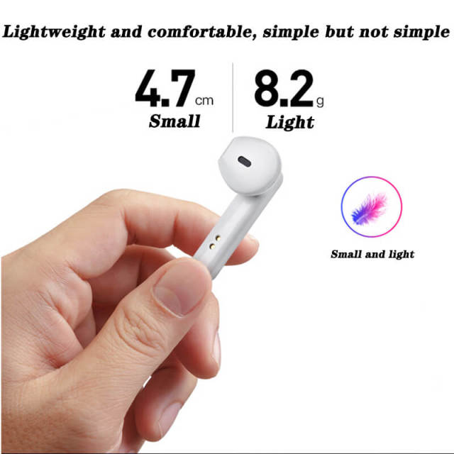 OOVOV Wireless Bluetooth Headset 5.1 Bluetooth Earphone with Microphone Sport Earbuds Touch Control Bass Sound Headset Compatible with Android iPhone
