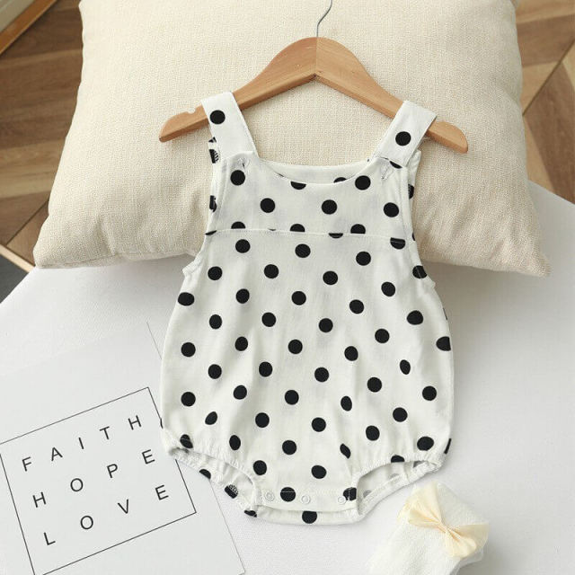 OOVOV Summer Sling One-piece Suit For Baby Boy And Girl,Knitted Cotton Triangle Climbing Infants Toddlers Clothes Ropper Jumpsuit