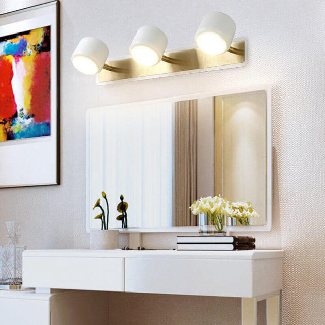 OOVOV LED Vanity Light Bathroom Light Fixtures Modern Over Mirror Wall Light Indoor Black Washroom Mirror Lights Lamp with Iron Shade