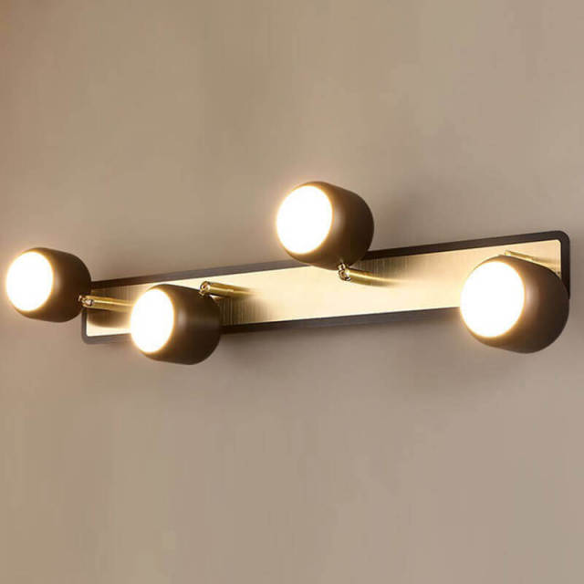 OOVOV LED Vanity Light Bathroom Light Fixtures Modern Over Mirror Wall Light Indoor Black Washroom Mirror Lights Lamp with Iron Shade