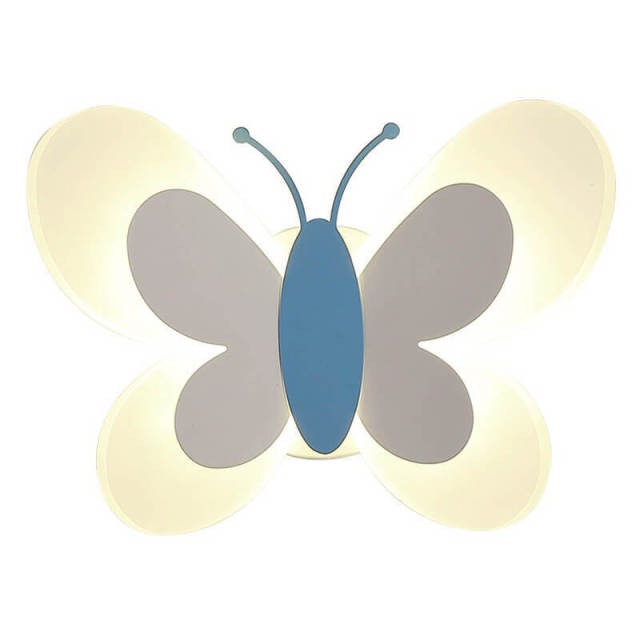 OOVOV LED Butterfly Wall Lamp Creative Cartoon Wall Lights Wall Sconce for Princess Room Baby Room Bedroom Hallway Balcony