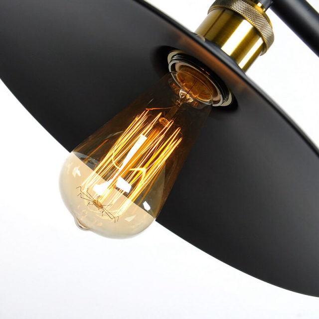 OOVOV Pendant Light Industrial Pulley One Light Adjustable Height Industrial Black Ceiling Hanging Light Indoor Island Lamp for Dining Living Room Ki