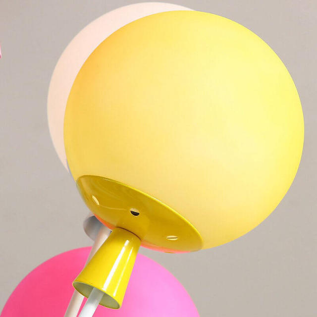 OOVOV Childrens Room Chandelier 6 Lights Cartoon Color Balloons Bedroom Ceiling Lighting Fixture for Baby Room Nursery Decorative Lamp