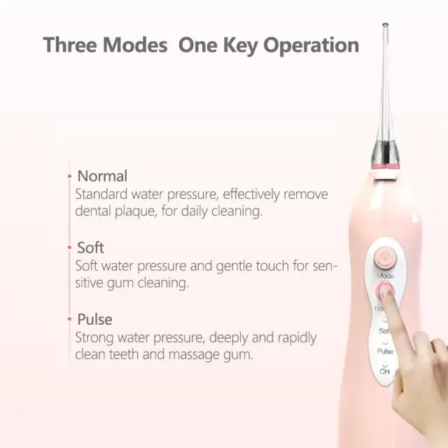 255ml Water Dental Flosser Rechargeable Oral Irrigator Portable Teeth Dental Irrigators Spa Water Jet Tip Family Tooth Cleaner