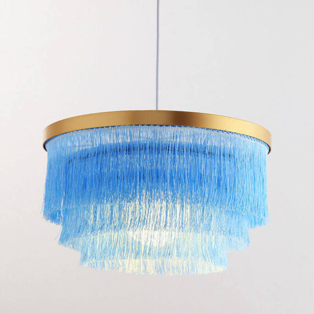 OOVOV Chandeliers With Tassel Nordic 1 Light Decorative Pendant Light Fixtures for Bedroom Restaurant Childrens Room Princess Room 16.5&quot;