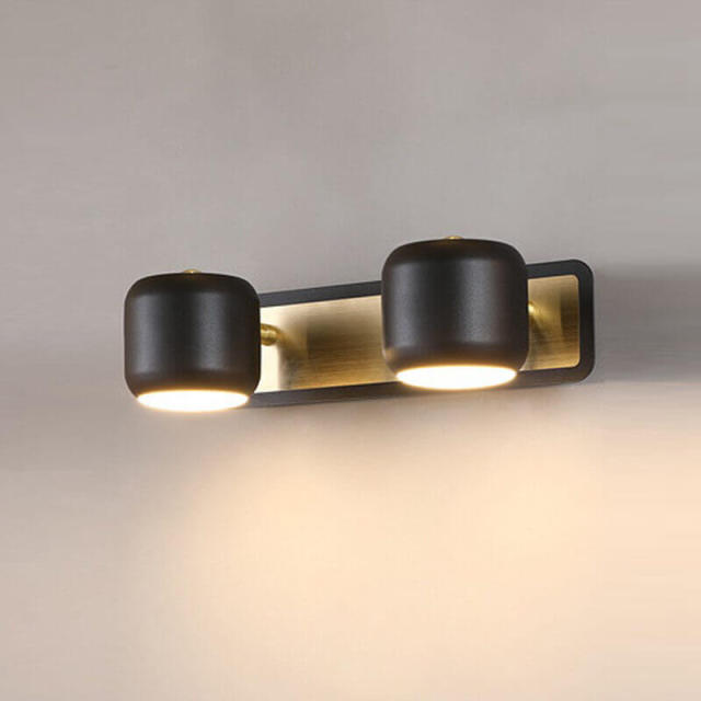 OOVOV LED Vanity Light Bathroom Light Fixtures Modern Over Mirror Wall Light Indoor Black Washroom Mirror Lights Lamp with Iron Shade