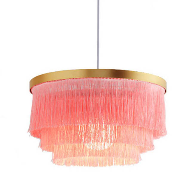 OOVOV Chandeliers With Tassel Nordic 1 Light Decorative Pendant Light Fixtures for Bedroom Restaurant Childrens Room Princess Room 16.5&quot;