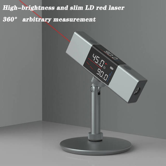 Electronic Level Angle Finder Protractor - Chargeable Precise Measuring Tool 2 in 1