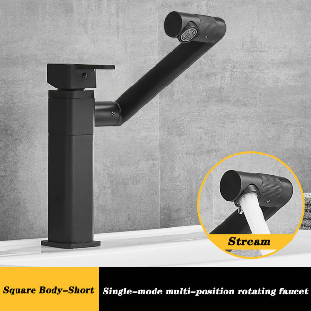 OOVOV Copper Lavatory Basin Faucet Hot Cold Wash Basin Sink Faucet for Bathroom Toilet Spray and Stream 360° Rotation