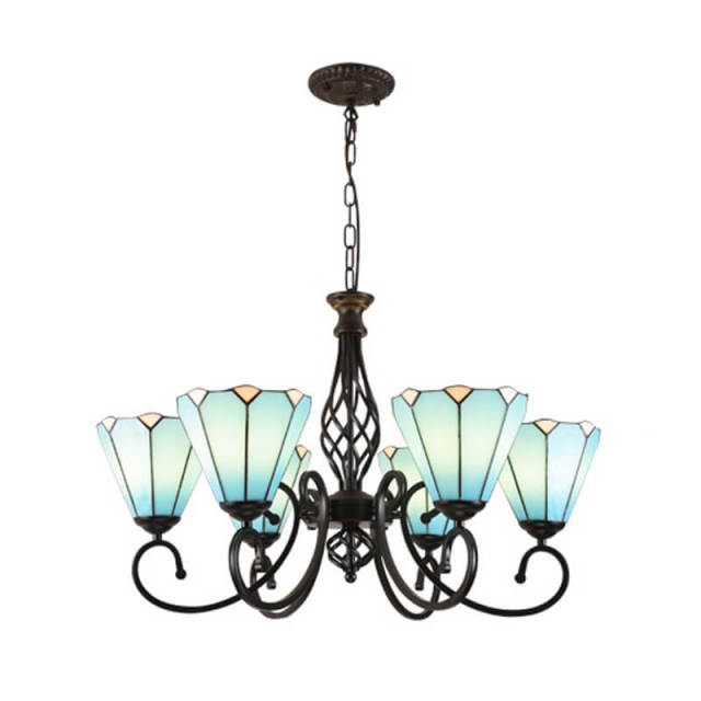 OOVOV European Country Chandeliers Mediterranean Vintage Pendant Light Fixture for Living Room Dining Room Bedroom Foyer