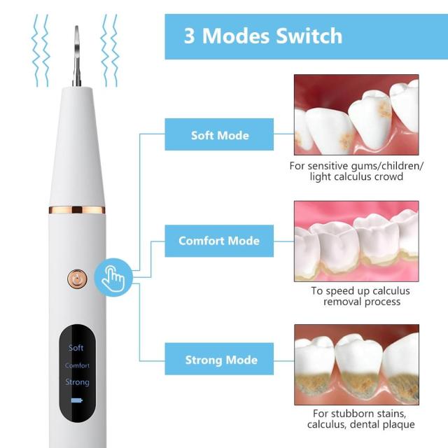 OOVOV Electric Sonic Dental Calculus Scaler Oral Teeth Irrigator Tartar Calculus Remover Plaque Stains Cleaner Remova Teeth Whitening