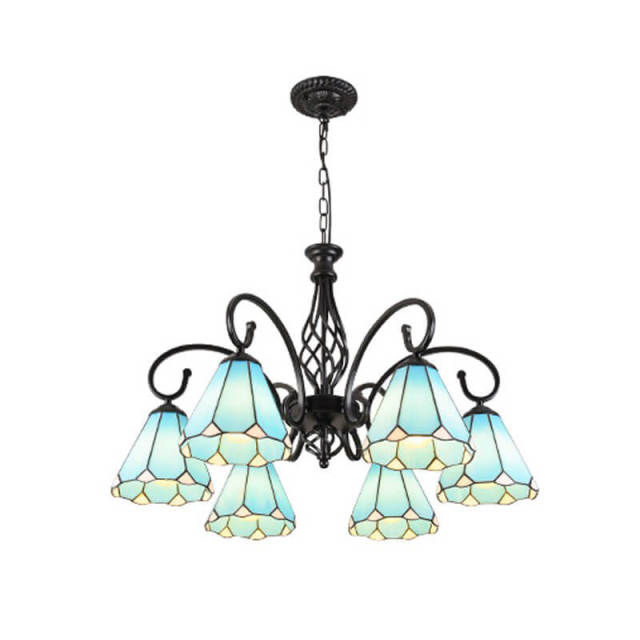 OOVOV European Country Chandeliers Mediterranean Vintage Pendant Light Fixture for Living Room Dining Room Bedroom Foyer