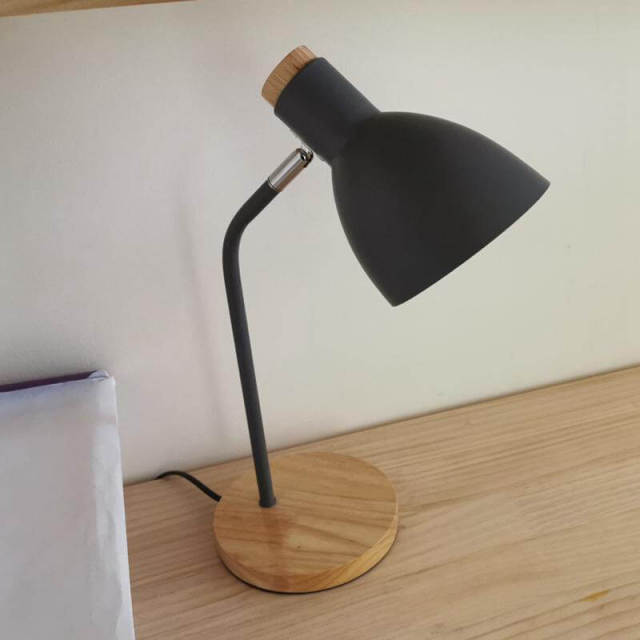 OOVOV Mini Bedside Desk Lamp Simple Bedroom Table Lamp Study Room Reading Small Desk Light With Adjustable Lamp head