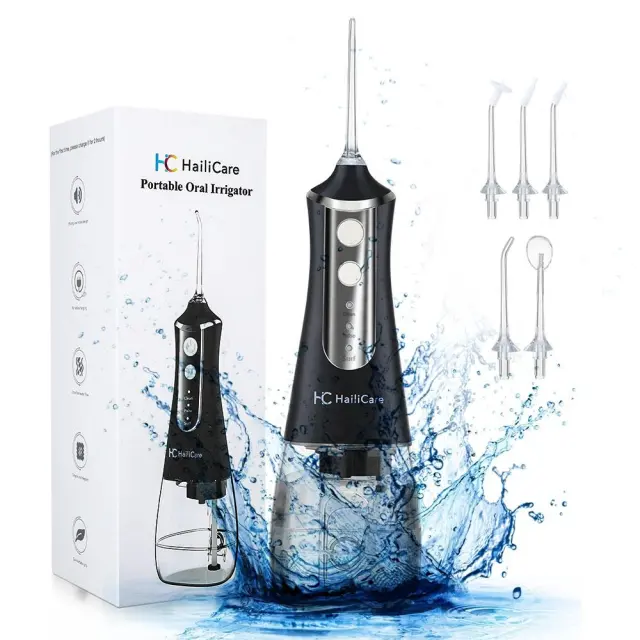 5 Modes Oral Dental Irrigator Cordless Water Flosser teeth whitening Waterproof 6 Nozzles Water Jet Floss Teeth Cleaner 300ml