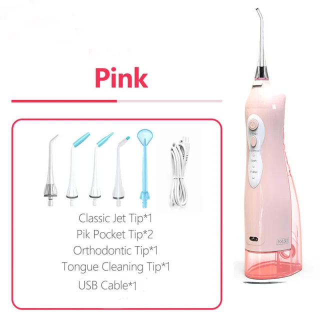 255ml Water Dental Flosser Rechargeable Oral Irrigator Portable Teeth Dental Irrigators Spa Water Jet Tip Family Tooth Cleaner