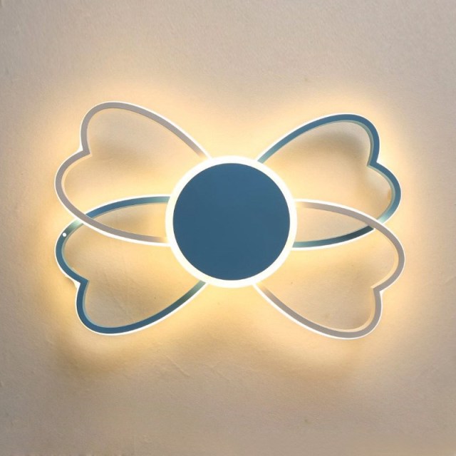 OOVOV LED Children Ceiling Lights Cartoon Eye Protection Light Girls Bow Light Baby Room Bedroom Ceiling Lamp Fixtures