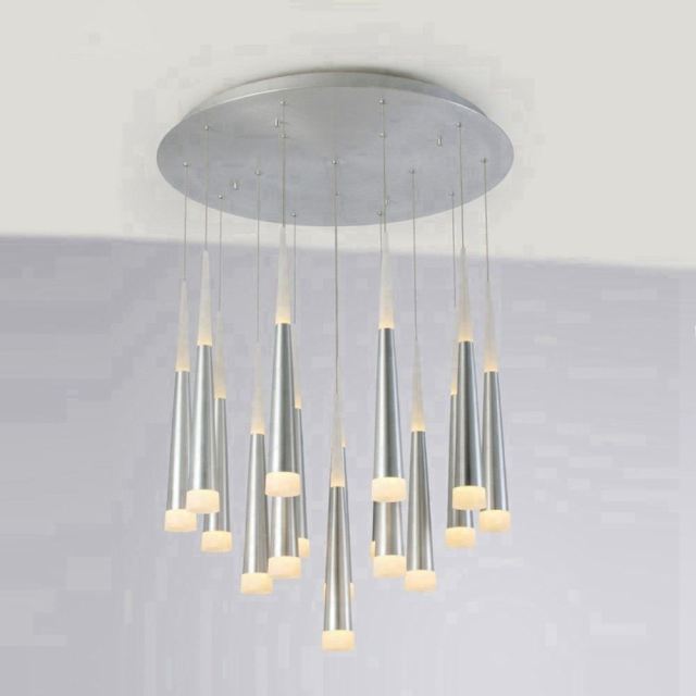 Modern LED Ceiling Pendant Lighting Living Room Taper Pipe Dining Room Hanging Fixture Kitchen Spiral Pendant Lamp Restaurant Aluminum Acrylic Chandel