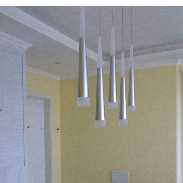 Modern LED Ceiling Pendant Lighting Living Room Taper Pipe Dining Room Hanging Fixture Kitchen Spiral Pendant Lamp Restaurant Aluminum Acrylic Chandel