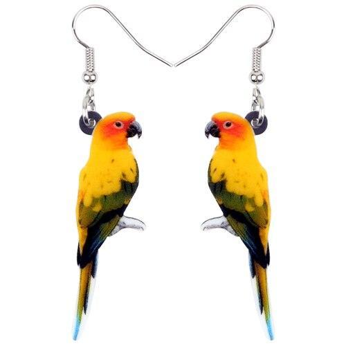 Bonsny Acrylic Flying Violet Sabrewing Hummingbird Bird Earrings Big Long Dangle Drop Fashion Animal Jewelry For Women Girls Kid