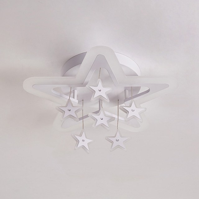 OOVOV LED Star Ceiling Lights Cartoon Acrylic Surface Mount Chandeliers Flush Mount Ceiling Light for Children Room Baby Room Bedroom Warm White