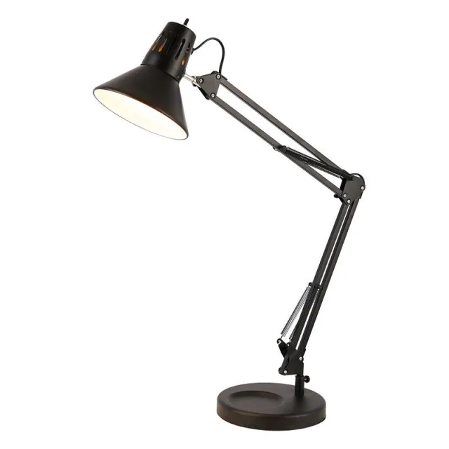 OOVOV Metal Desk Lamp Adjustable Table Lamp with On/Off Switch Swing Arm Desk Lamp with Clamp Eye-Caring Reading Lamp for Bedroom Study Room Office