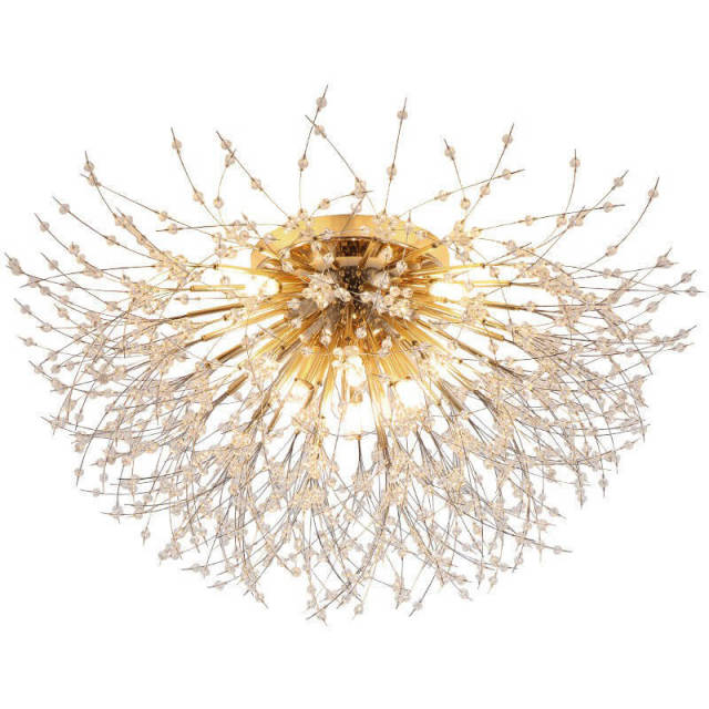 OOVOV Crystal Dandelion Ceiling Lights Modern G9 Crystal Ceiling Lighting Fixtures For Bedroom Kids Room Dining Room Entrance