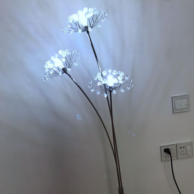 OOVOV Dandelion Crystal Floor Lamp Personality Creative Living Room Bedroom Bedside lamp Stand Up Lamp