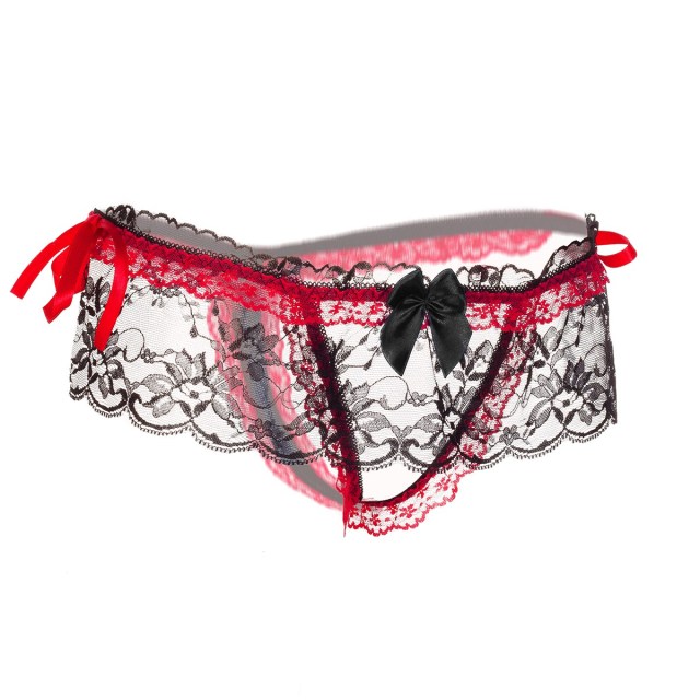 OOVOV Ladies Sexy Panties G-String Erotic Panties Sexy Women Underwear Open Crotch Lace Transparent Thong Porn Temptation Lingerie For Sex,3 Pieces