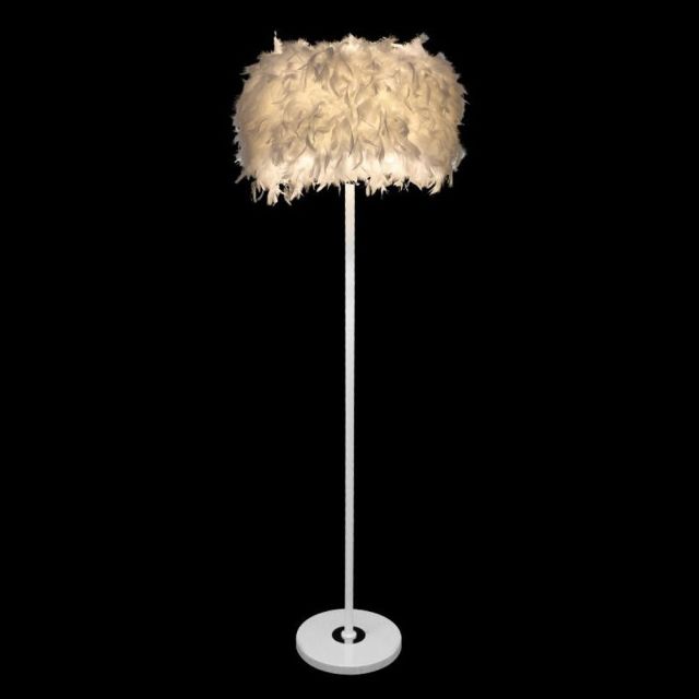 OOVOV Feather Floor Lamp Fashion Princess Room Bedroom Bedsides Floor Lighting Fixtures Living Room Floor Lights