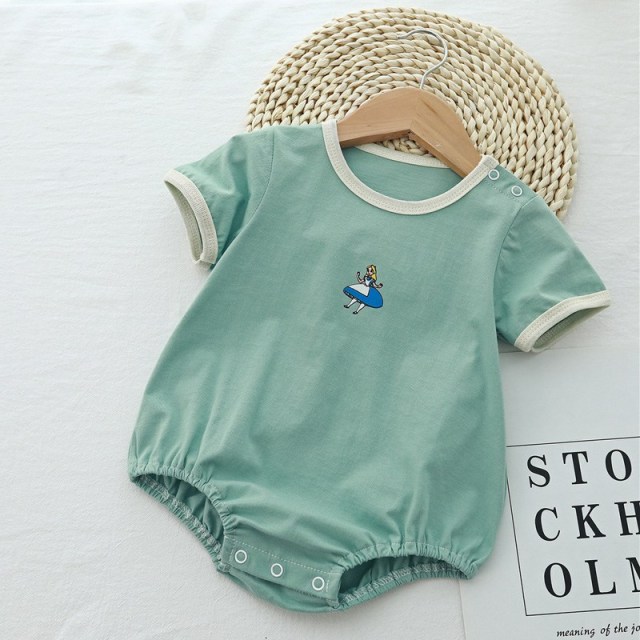 OOVOV Newborn Infant Baby Kids Print Romper Jumpsuit Clothes Summer Romper Newborn Infant Baby Jumpsuit