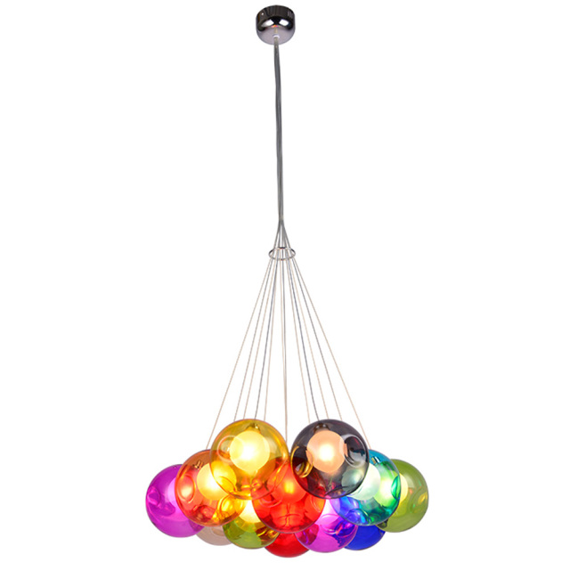 Nordic Colorful Bubble Glass Pendant Lights Adjustable Dining Room Glass Soapsuds Ceiling Pendant Light Soap Bubble Party Bar Bedroom Art Deco Luminai