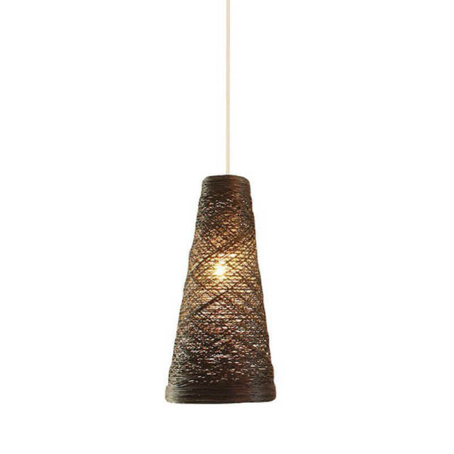 OOVOV Cone Twine line Rattan Pendant Lamps Restaurant Dining Room Cafe Bar Pendant Lamp