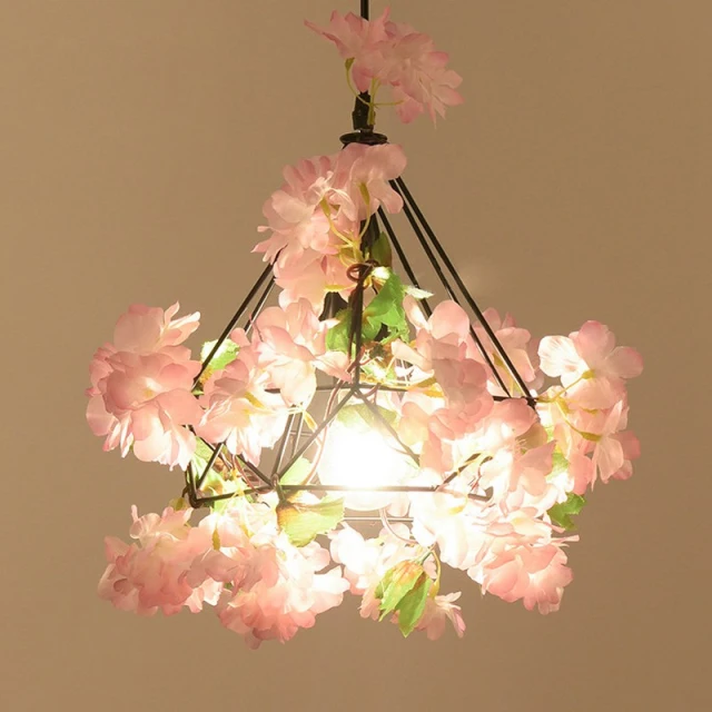 OOVOV Simulation Plant Flowers Pendant Light Entrance Hallway Balcony Pendant Lights Dining Room Pendant Lamp Lighting