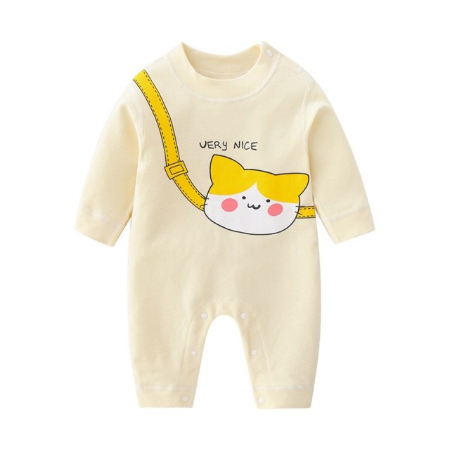 OOVOV Baby Cotton Romper Toddler Jumpsuit Baby Baby Spring and Autumn Clothes Long Sleeve