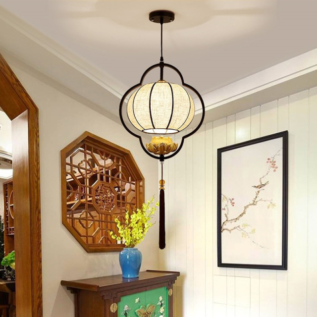 OOVOV Chinese Style Small Pendant Lights-Dining Room Balcony Aisle Stairs Pendant Lamps Chandeliers