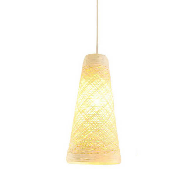 OOVOV Cone Twine line Rattan Pendant Lamps Restaurant Dining Room Cafe Bar Pendant Lamp