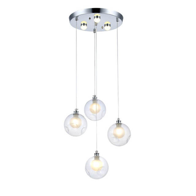 OOVOV Modern Bubble Ball Glass Restaurant Pendant Lights Cafe Bar Stairs Pendant Lamp Round Top Oblong top G9 LED
