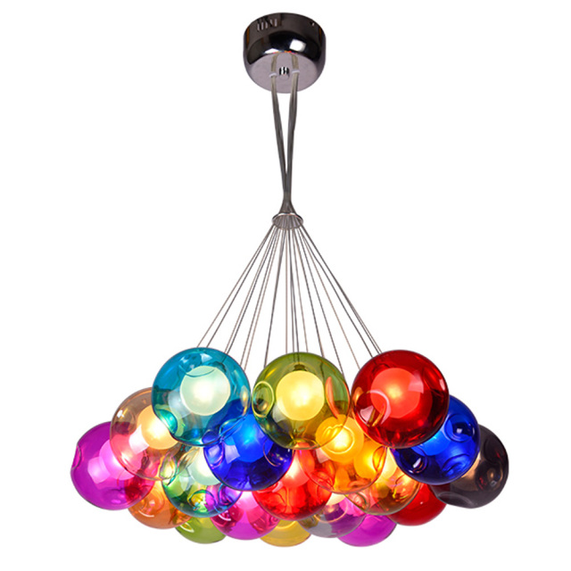 Nordic Colorful Bubble Glass Pendant Lights Adjustable Dining Room Glass Soapsuds Ceiling Pendant Light Soap Bubble Party Bar Bedroom Art Deco Luminai